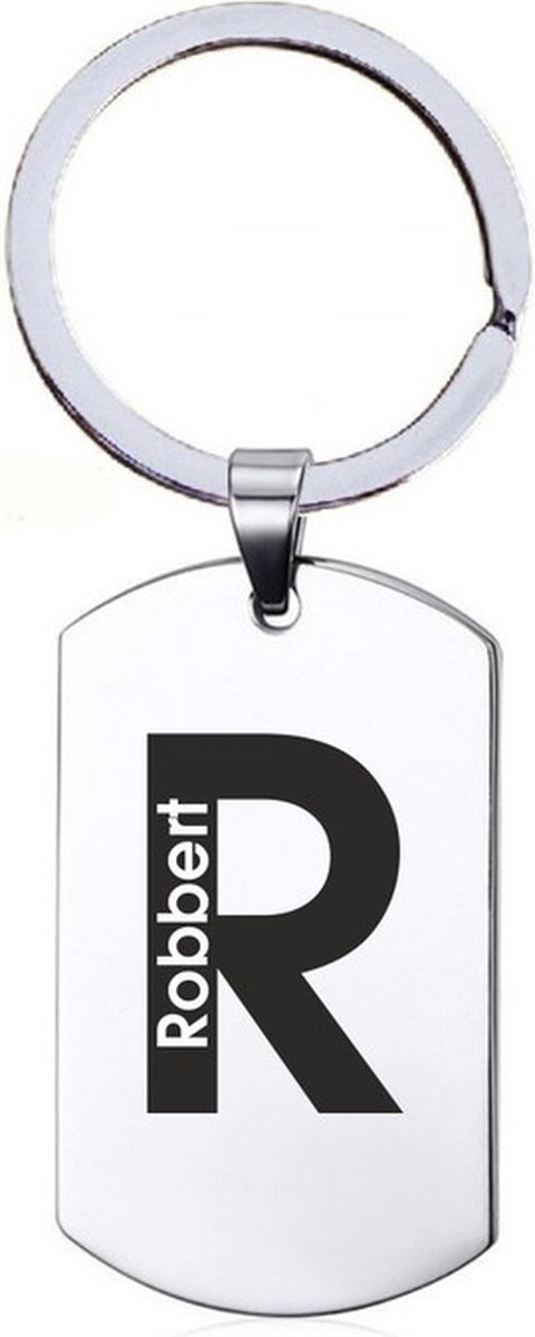 Naamkado - Robbert - RVS Sleutelhanger