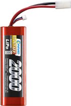 Pack batterie LiPo Conrad energy 7,4 V 2000 mAh Nombre d'éléments : 2 20 C Stick étui rigide Prise Tamiya