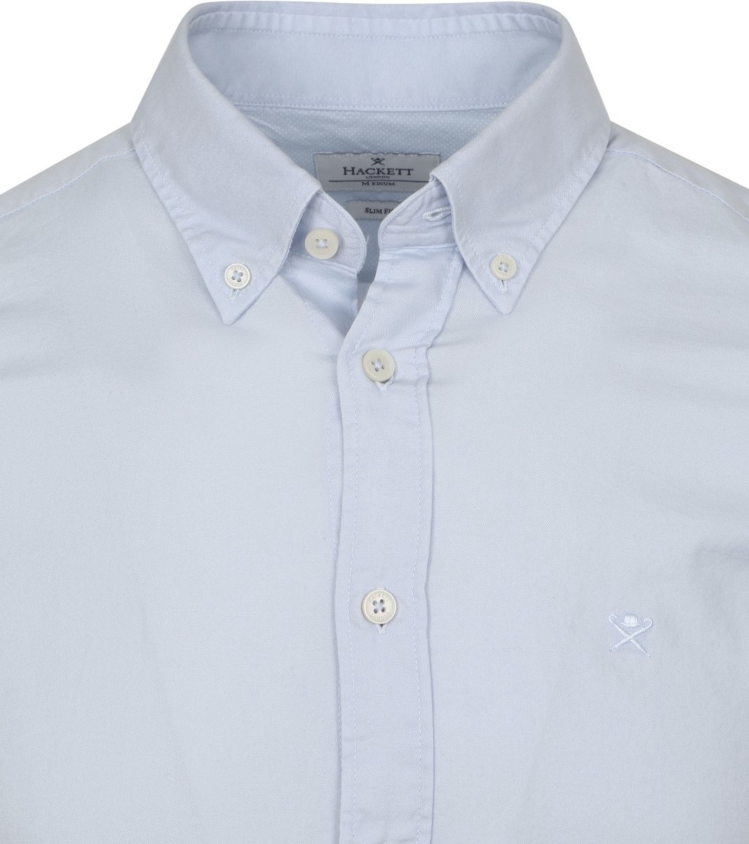 Hackett - Overhemd Lichtblauw - Maat XL - Slim-fit