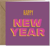 Tallies Cards - Happy New Year - Happy Colors wenskaarten