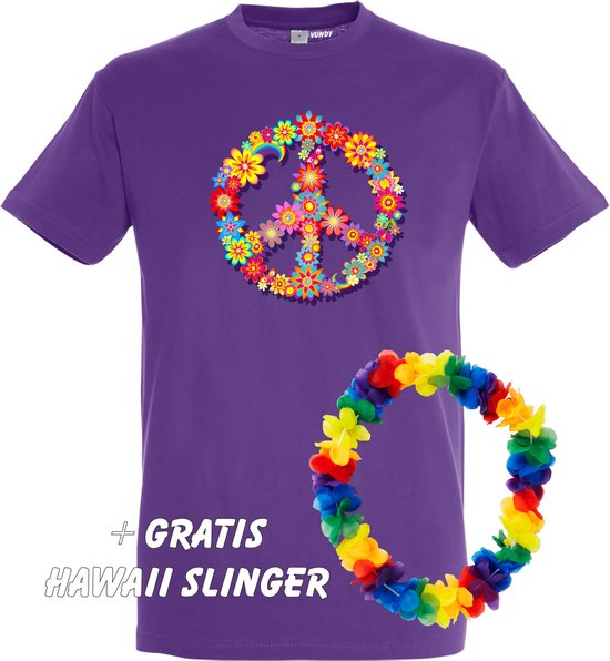 Inferieur kasteel gesprek T-shirt Peace Flowers | Toppers in Concert 2022 | Carnaval |  Carnavalskleding dames... | bol.com