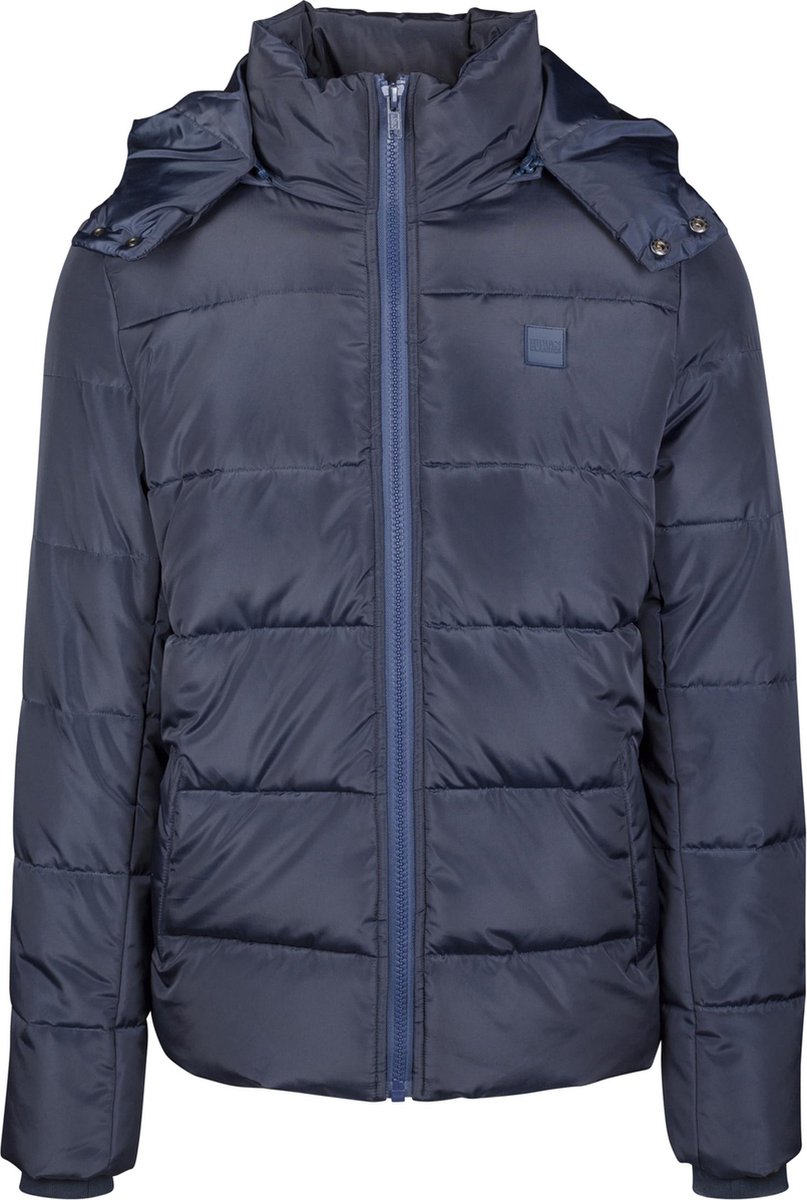 Urban Classics Hooded Puffer Winterjas 2XL Blauw