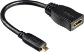 Hama 00123361, 0,1 m, HDMI Type D (Micro), HDMI Type A (Standaard), 3D, Audio Return Channel (ARC), Zwart