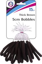 15x Noeuds cheveux épais noirs - Diamètre 7,5 cm - Accessoires pour cheveux Bandeaux de cheveux - Bandeaux et élastiques cheveux