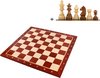 Afbeelding van het spelletje ChessRegion - Schaakbord Mahonie/Plataan (met coördinaten) - 52x52cm - Inclusief 'German Staunton' Schaakstukken