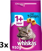 Whiskas - Katten Droogvoer - Adult - Tonijn - 3x950g