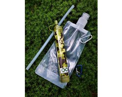 Waterfilter Straw - Waterfles - Outdoor- Survival-Hiking - Nood watervoorziening - 1 stuk