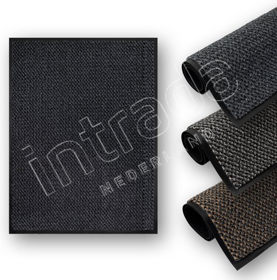 Tapis anti-poussière 150x90 cm - noir - tapis de marche à sec / paillasson