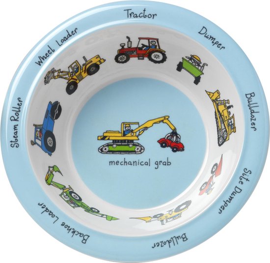Tractor Werkvoertuigen kinder melamine kom / schaal - Tyrrell Katz — afbeelding 3
