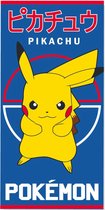 Pokemon strand handdoek donkerblauw - Pikachu - 140 x 70 cm