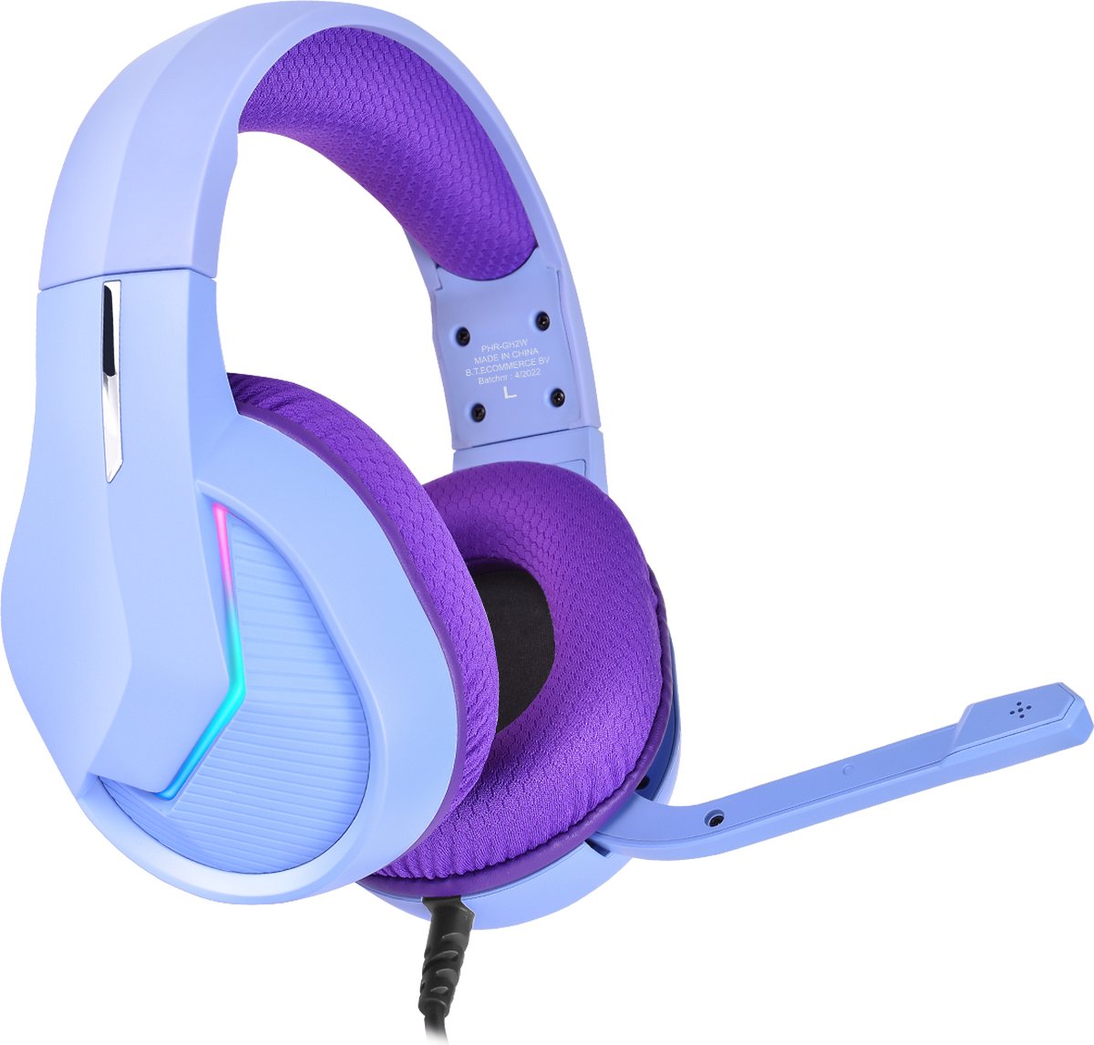 Phreeze™ Pro Game Headset met Microfoon - Lavender Paars - Koptelefoon met Draad - RGB Gaming Headset voor PC, PS4, PS5, Nintendo Switch - Hoofdtelefoon Kawaii