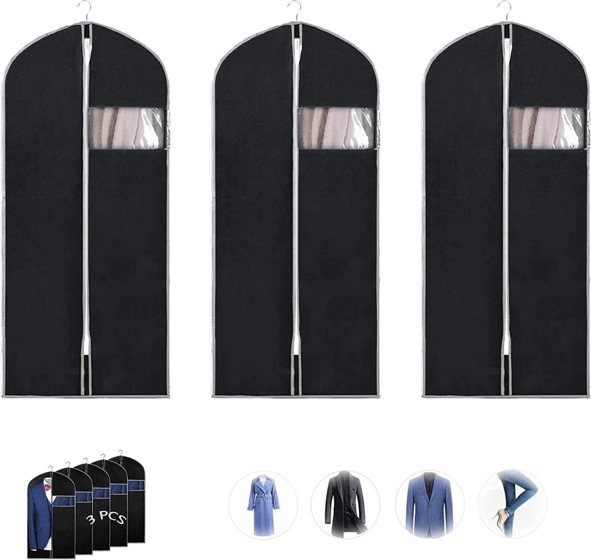 3pcs Housses de Vêtements, Anti-poussière Housse de Protection