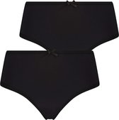 RJ Bodywear Pure Color dames extra comfort string (2-pack) - zwart - Maat: 3XL