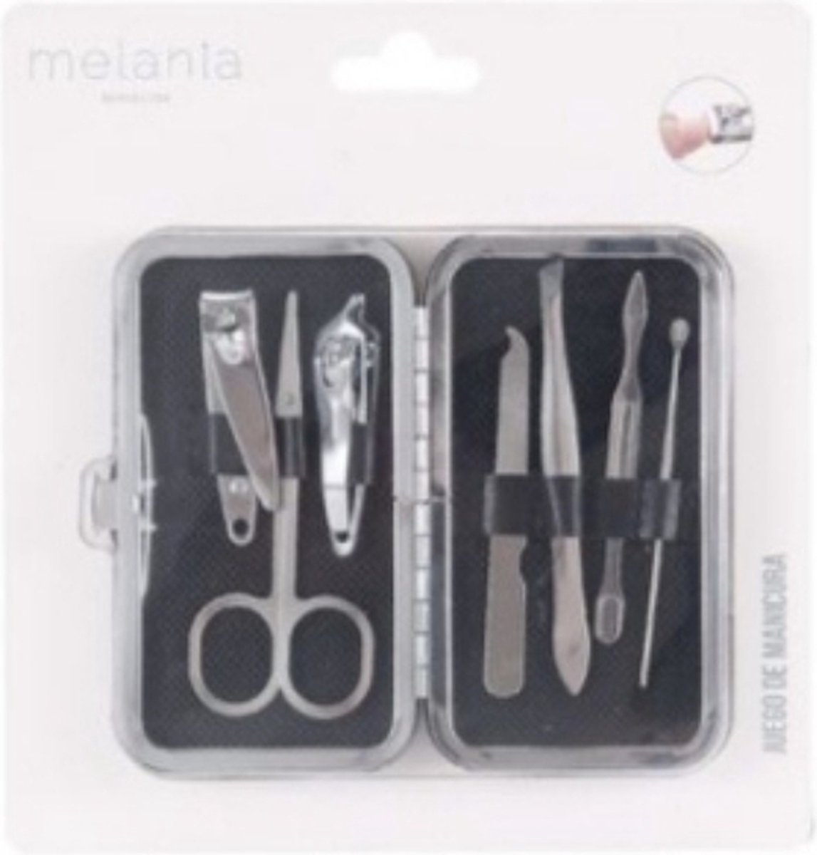 7-delige Pedicure en Manicure Set - Nagelknipper - Nagelverwijderaar - Roestvrij staal - Pedicureset - Teennagelknipper - Zwart