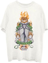 Disney The Nightmare Before Christmas - Orange Flames Pumpkin King Unisex T-shirt - 2XL - Creme