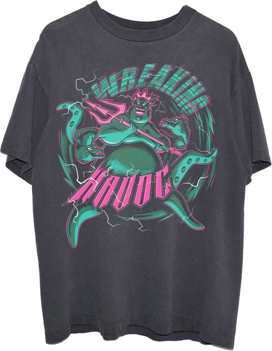 Disney Ariel The Little Mermaid Unisex Tshirt -2XL- Ursula Wreaking Havoc Zwart