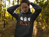 Rick & Rick Halloween Hoodie - S Hoodie -  Halloween Hoodie - Halloween Sweater - Dames Hoodie - Dames Sweater - Boo  - Funny Hoodie - Zwarte Hoodie