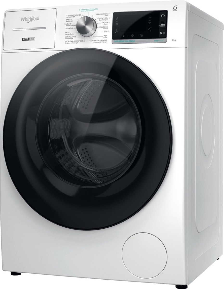 Whirlpool vrijstaande wasmachine: 9,0 kg - W8 W946WB BE