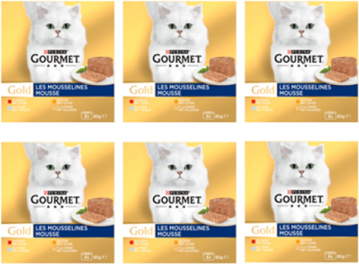 GOURMET GOLD Les Mousselines pour chat adulte - 24x85g