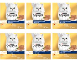 6x Gourmet Gold - Mousse Tonijn, Lever, Kalkoen & Rund - Kattenvoer - 8x85g