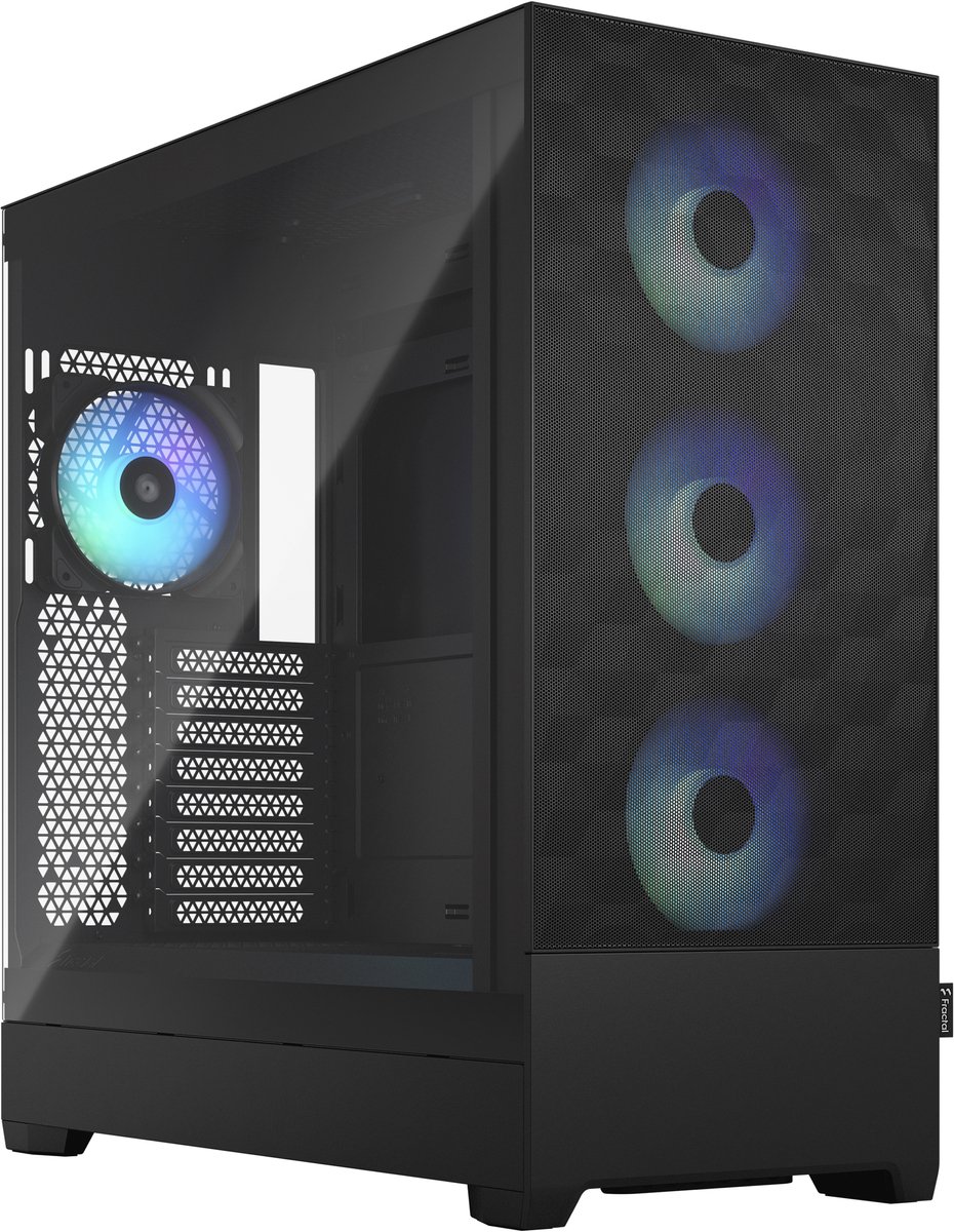 Fractal Design Pop XL Air - ATX - Micro-ATX - Mini-ITX - E-ATX - 2x 2.5", 2x 3.5" - gehard glas - 2x USB 3.2 (Gen1, 5Gb/s) - zwart