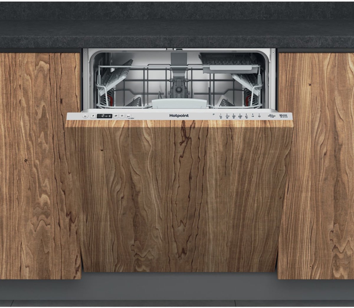 Hotpoint HIC 3C33 CWE | Inbouw vaatwasser | 3D wash | D