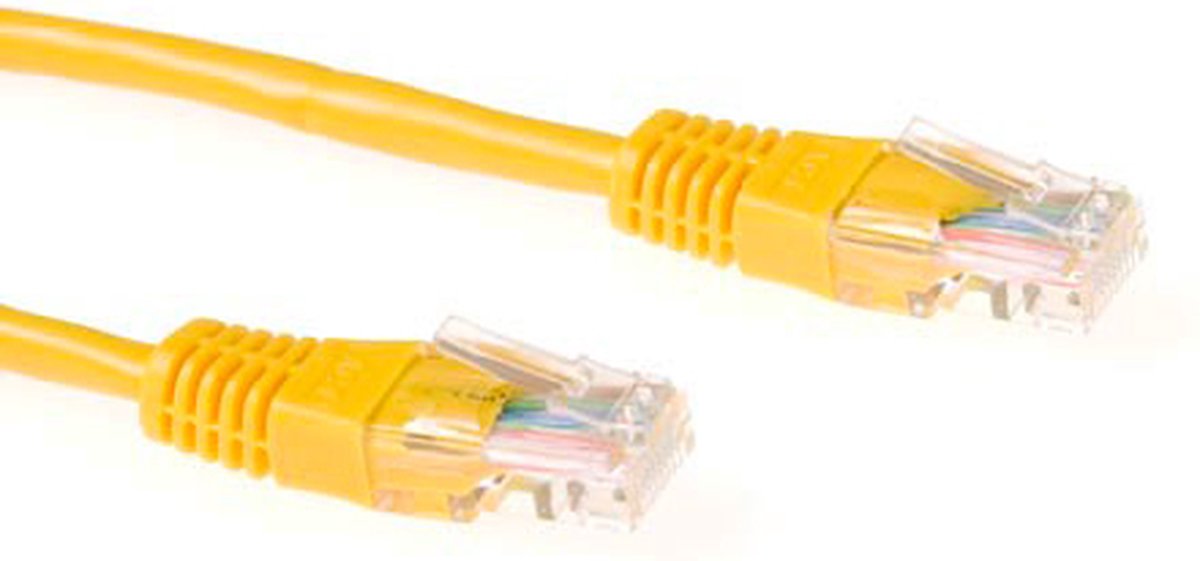 Image of ACT CAT5E U/UTP netwerkkabel 2 meter - Geel