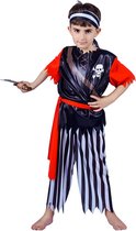 Piraat kostuum - Verkleedkleren - Carnavalskleding - Carnaval kostuum - Gestreept – Jongens – 7 tot 9 jaar