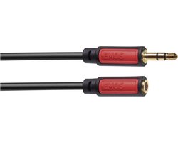 Emos 2335050050 audio kabel 5 m 3.5mm Zwart, Rood