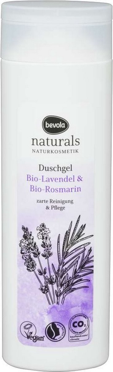 Douchegel bio-lavendel en bio-rozemarijn - vegan - 250 ml - Bevola Naturals