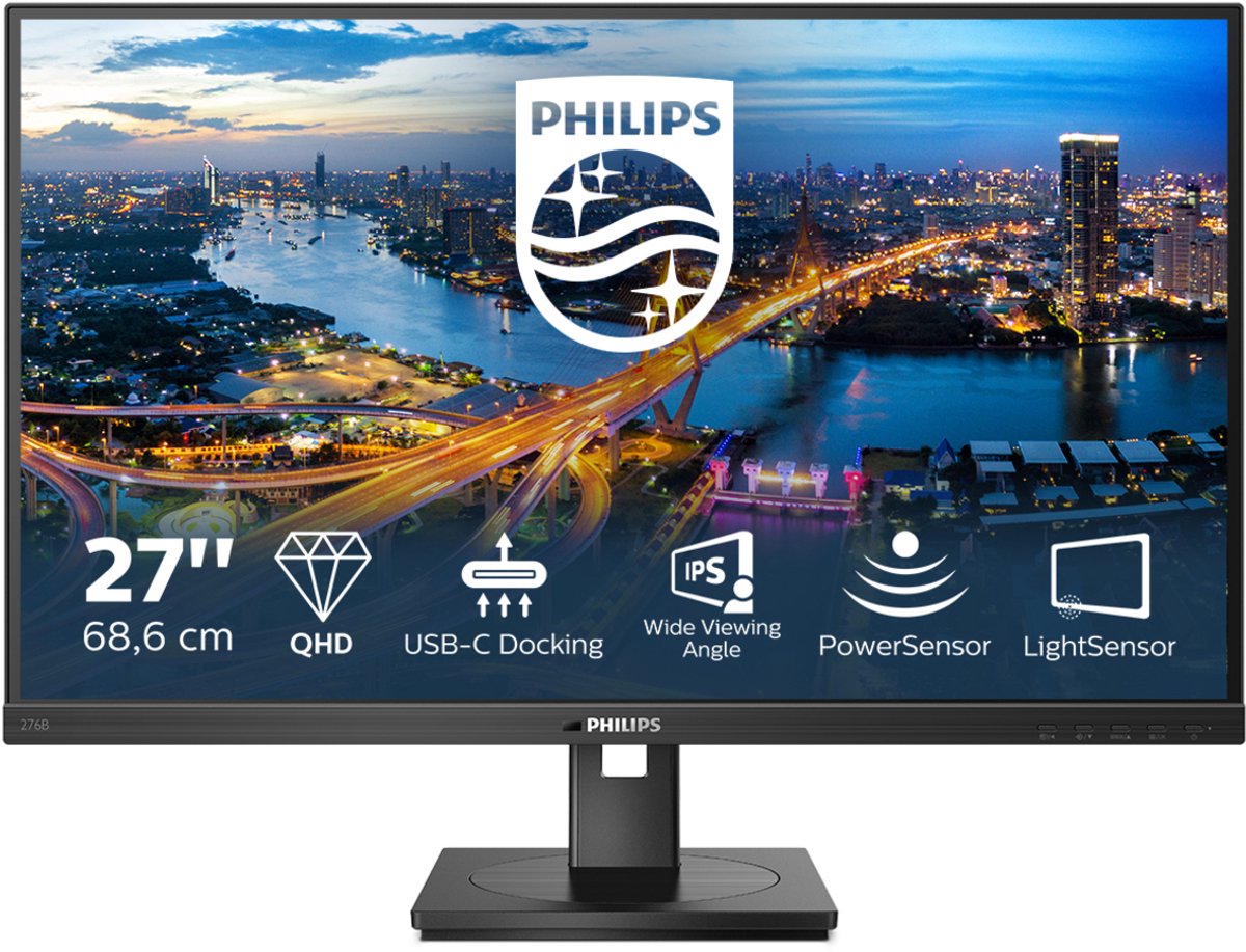 Philips 276B1/00 computer monitor 68,6 cm (27") 2560 x 1440 pixels Full HD led zwart