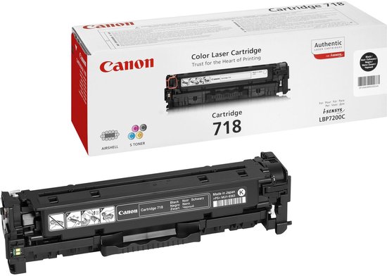 Canon 718 - Tonercartridge / Zwart