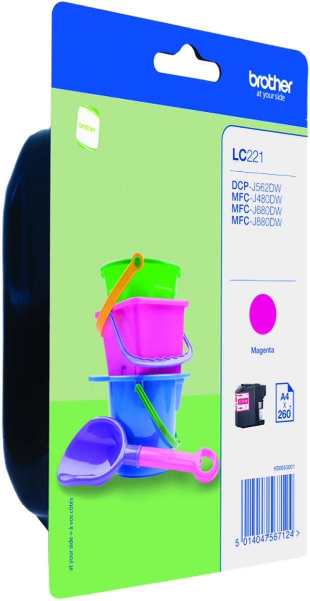 Brother LC-221MBP 260pagina's Roze inktcartridge