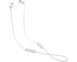 JBL Tune 125BT - Draadloze Bluetooth Oordopjes - In-ear met Kabel - 16 uur batterij - Magnetische Oortjes - JBL Pure Bass Sound - Met Microfoon - Wit
