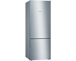 combikoelkast 70cm 500l a ++ geroerd roestvrij staal - bosch - kgv58vleas