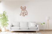 Warm - Geometrische Koala - Big - Wanddecoratie - Lasergesneden - Geometrische dieren en vormen - Houten dieren - Muurdecoratie - Line art - Wall art