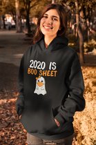 Rick & Rick Halloween Hoodie - XS Hoodie -  Halloween Hoodie - Halloween Sweater - Dames Hoodie - Dames Sweater -  2020 Is Boo Sheet - Funny Hoodie - Zwarte Hoodie