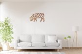 Warm - Geometrische Varken - Big - Wanddecoratie - Lasergesneden - Geometrische dieren en vormen - Houten dieren - Muurdecoratie - Line art - Wall art