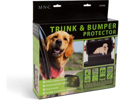 Kofferbak Beschermer Auto Met Bumperflap - Waterdichte Kofferbakmat Hond - Auto Beschermhoes Met Zijwanden En Klittenband - Krasbescherming Voor Kofferbak En Bumper - Zwart