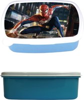 broodtrommel - lunchbox - spiderman - blauw - schoolspullen