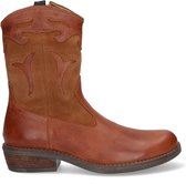 Braqeez 422734-513 Meisjes Cowboy Boots - Bruin - Leer - Ritssluiting