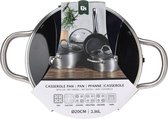 Casserole de Luxe Oneiro avec couvercle – ø20 x H 9 cm – cuisson – salle à manger – cuisine – poêle – induction – gaz – casseroles – poêles