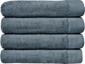 HOOMstyle Handdoeken Set Avenue - 60x110cm - 4 stuks - Hotelkwaliteit - 100% Katoen 650gr - Denim Blauw