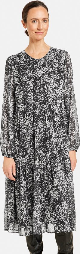 Top En Viscose Stretch Blanc Avec Imprimé Fleur Rose - Marque Gerry Weber, Taille 42, Manches Courtes