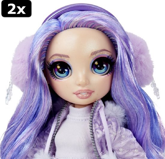 2x Rainbow High Fashion Winter Break Violet Willow Poupée mannequin