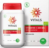 Vitals - Vitamine C - Biologisch - 60 Capsules - 250mg - 250 mg per capsule uit acerola - NL-BIO-01