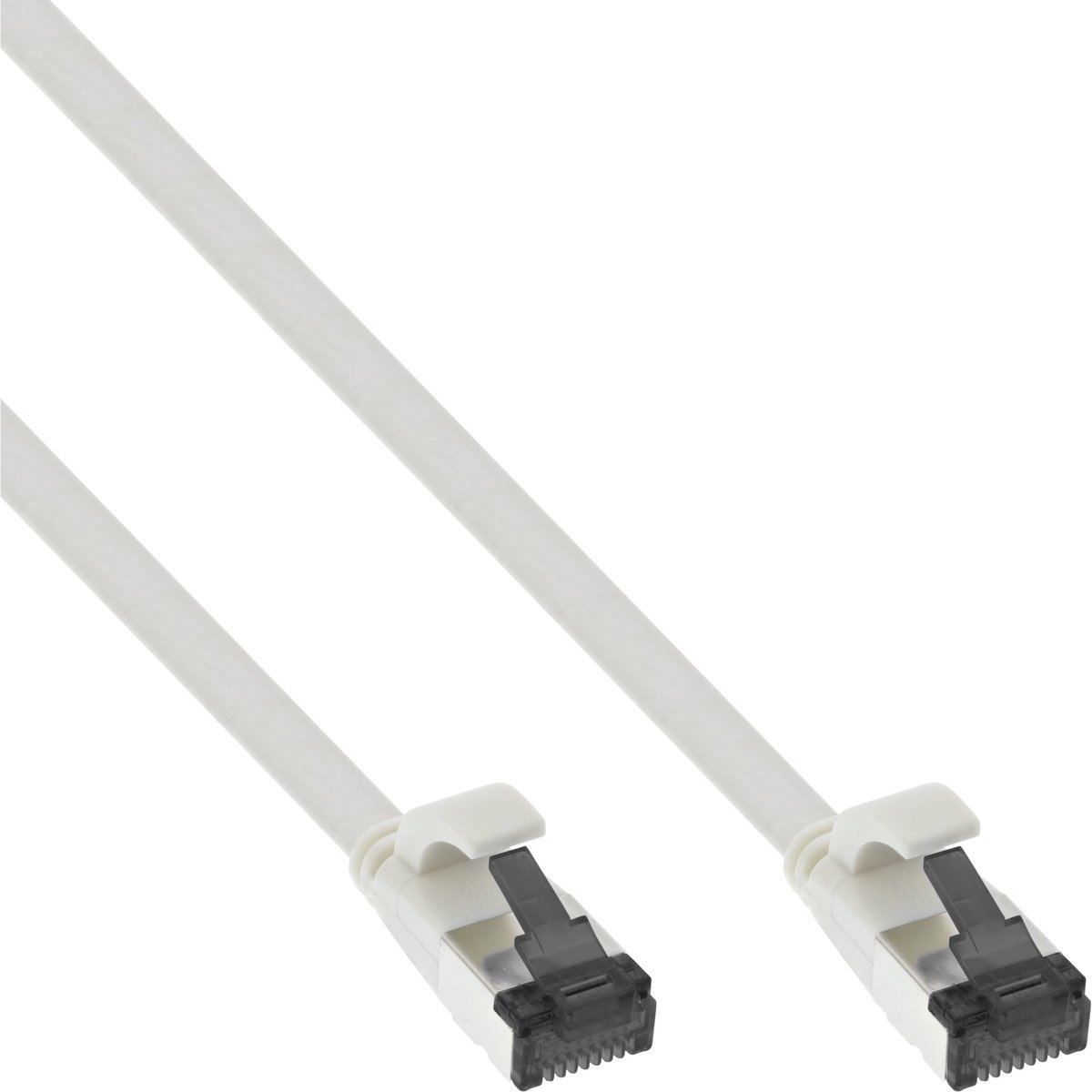 U/FTP CAT8.1 40 Gigabit platte netwerkkabel met TPE mantel / wit - LSZH - 5 meter