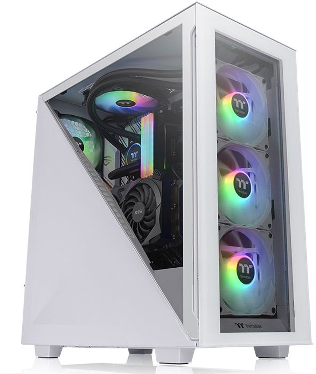 Thermaltake Divider 300 TG Snow ARGB Midi Tower Wit
