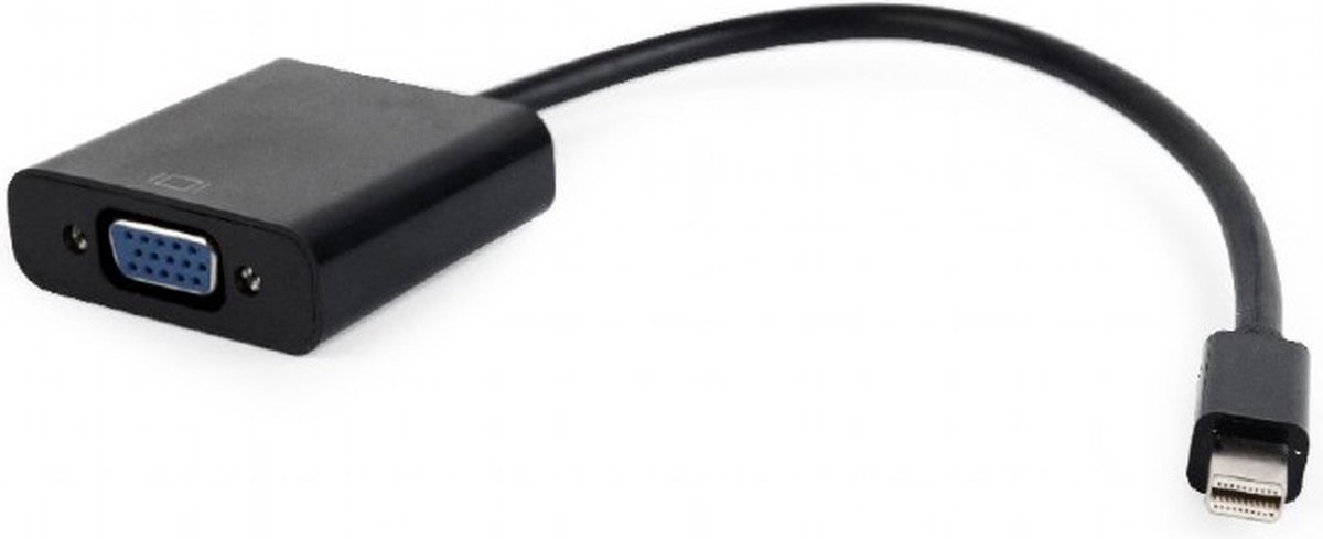 Mini DisplayPort naar VGA adapterkabel zwart 15 cm