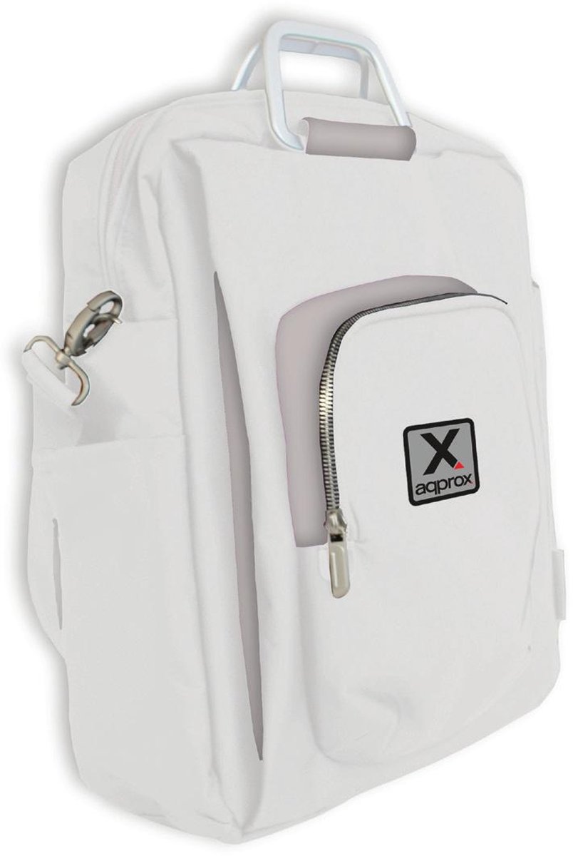 Approx appNBST15x notebooktas 39,6 cm (15.6") Slingtas Grijs, Wit